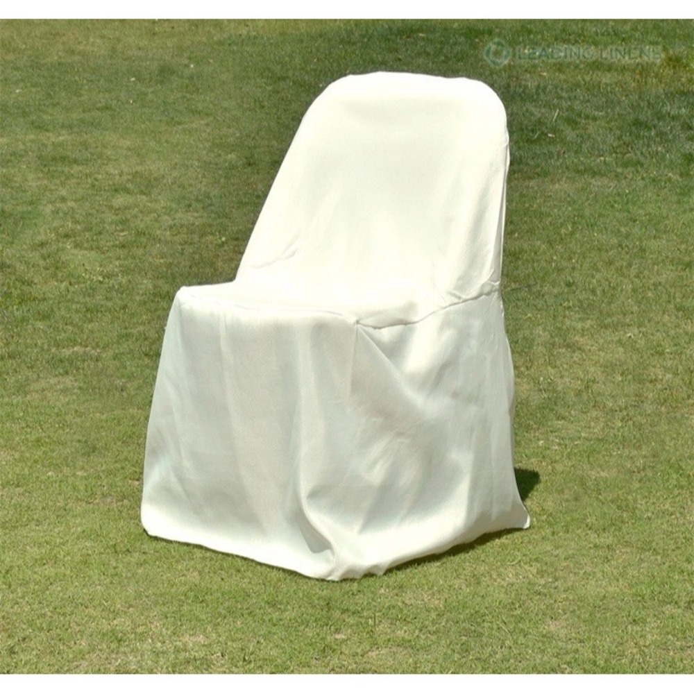 Richland-6 Pack Polyester Folding Chair Cover‎ Standard Folding Chairs IVORY